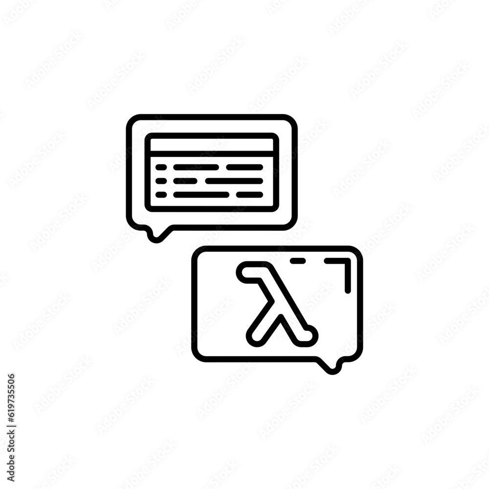 Functional programming icon in vector. Illustration Functional programming icon in vector. Illustration