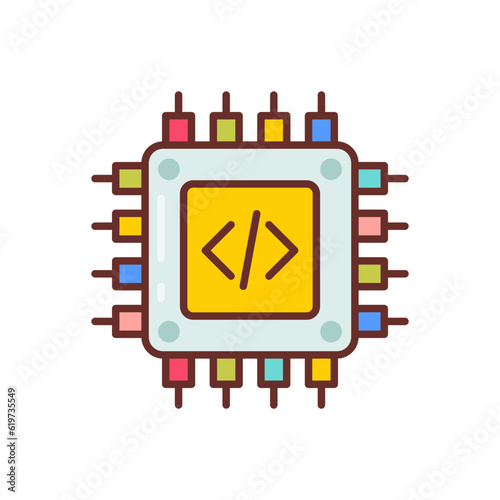 API icon in vector. Illustration