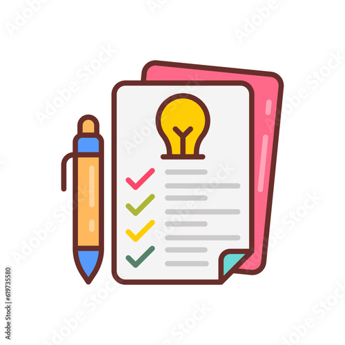 Brief icon in vector. Illustration
