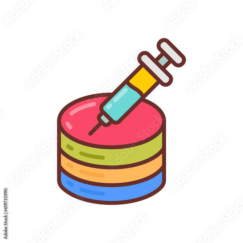 SQL injection icon in vector. Illustration