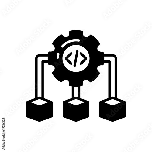 REST API design icon in vector. Illustration