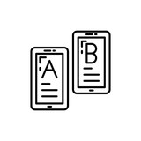 AB Testing icon in vector. Illustration