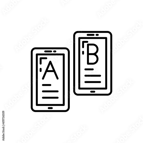 AB Testing icon in vector. Illustration