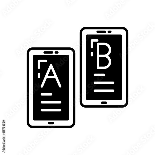 AB Testing icon in vector. Illustration