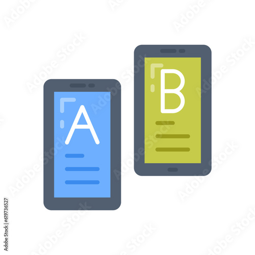AB Testing icon in vector. Illustration