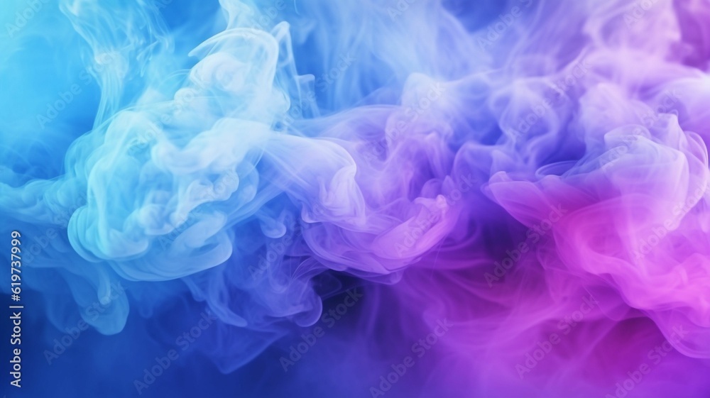 AI generated illustration of features an abstract image of colorful smoke against a dark background AI generated illustration of features an abstract image of colorful smoke against a dark background