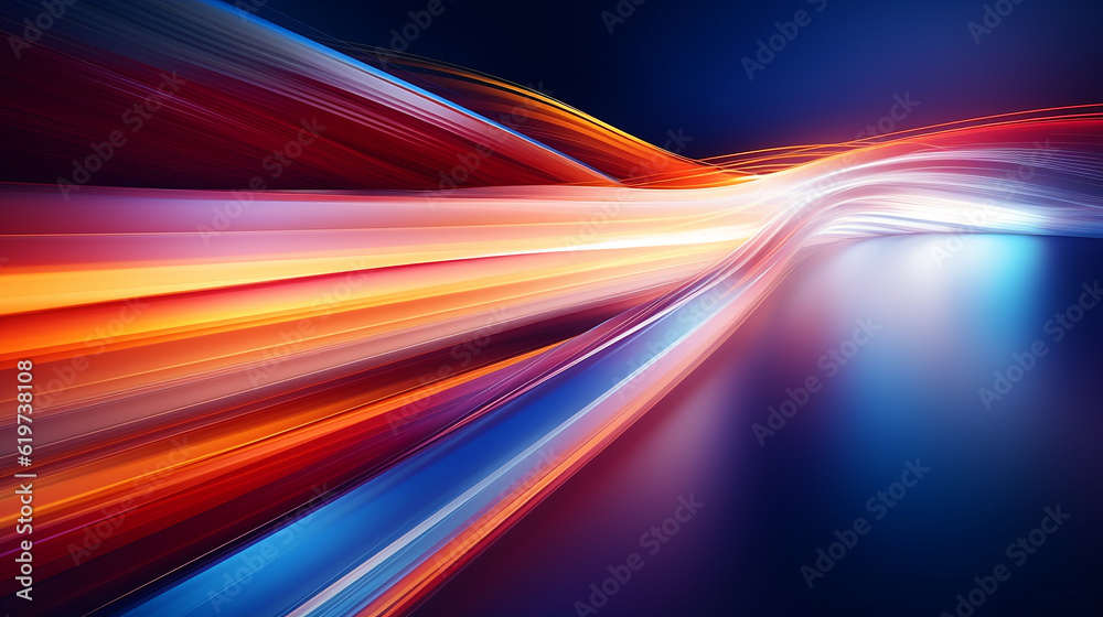 Abstract Neon Lights in High-Speed Motion: Vibrant Colors of Neon Lights in High-Speed Motion, Dynamic the Fast-Paced Motion and Abstract Glow. Generated AI Abstract Neon Lights in High-Speed Motion: Vibrant Colors of Neon Lights in High-Speed Motion, Dynamic the Fast-Paced Motion and Abstract Glow. Generated AI