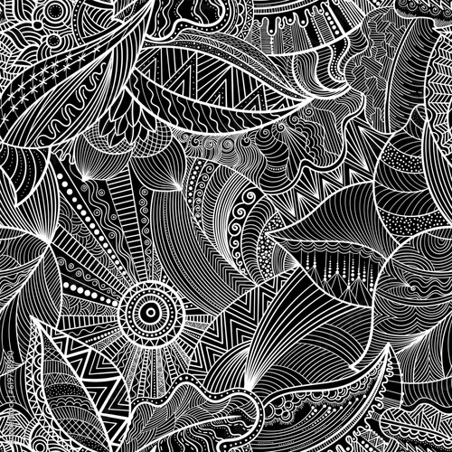 delicate floral seamless pattern. vector monochrome background to fill the surface of any shape