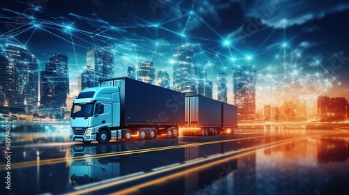 Logistics and transportation services include integrated warehouse and transportation operations. Container Cargo Network Distribution, generative ai
