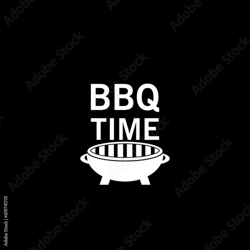 Outline Barbeque tool vector icon for web design isolated onblack background