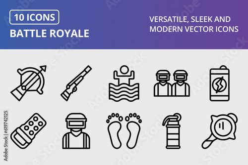 Vector Battle Royale Icon Set
