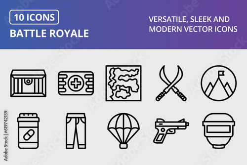 Vector Battle Royale Icon Set
