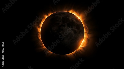 AI generated illustration of a total solar eclipse