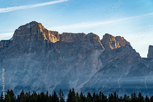 sunrise in the dolimites photo