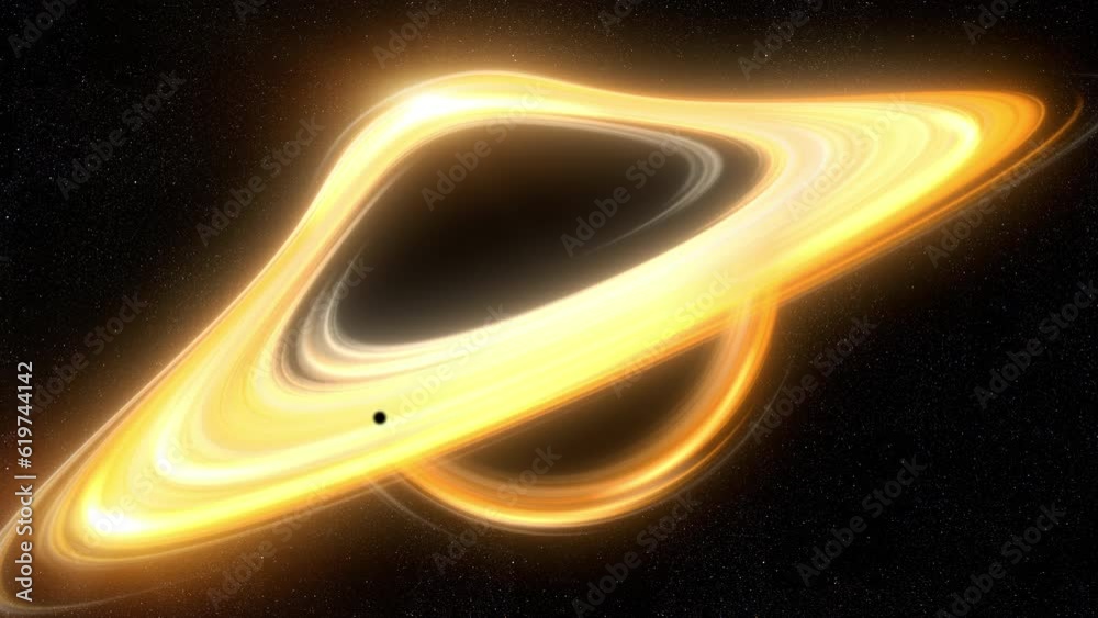 A swirling vortex of intense gravitational forces create visual distortions as light bends and stretches around the event horizon create by the mysterious and awe-inspiring power of black holes A swirling vortex of intense gravitational forces create visual distortions as light bends and stretches around the event horizon create by the mysterious and awe-inspiring power of black holes