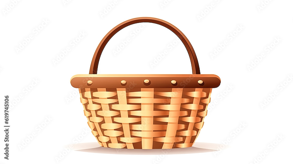 Shopping Basket Icon Illustration Logo Template, generative AI.