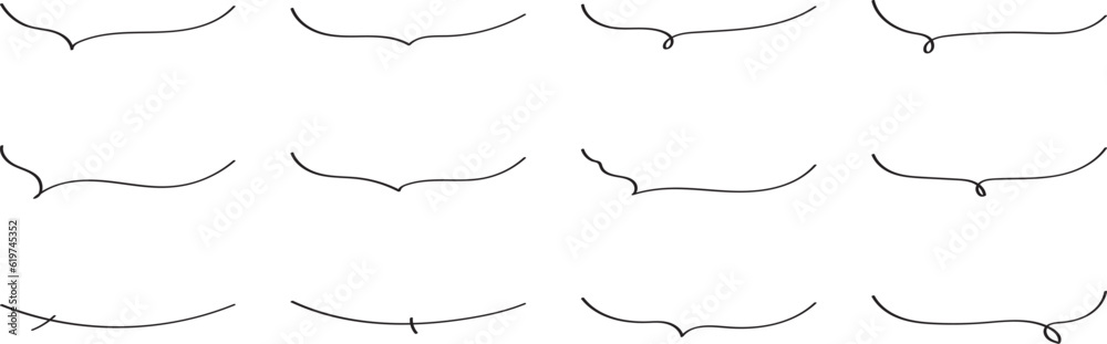 かわいい手書きの下線ふきだしセット フキダシ 吹出し 吹き出し ベクター 黒 Hand drawn simple black vector speech bubble set かわいい手書きの下線ふきだしセット フキダシ 吹出し 吹き出し ベクター 黒 Hand drawn simple black vector speech bubble set