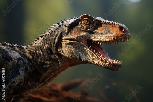 Close-Up of Daspletosaurus, Natural light, Generative AI