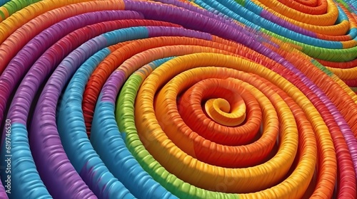 colorful design with a spiral design