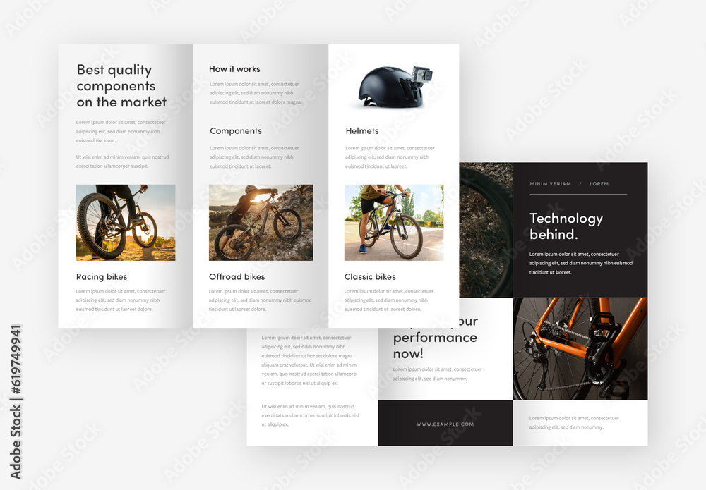 Trifocus Documents Minimal and Clean Business Trifold Layout Stock Template | Adobe Stock