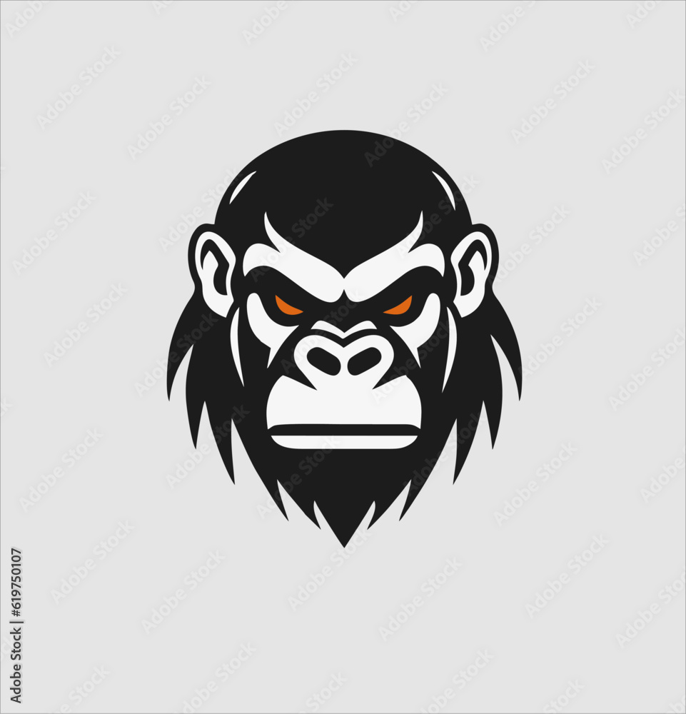 gorilla head logo simple and modern design, icon gorilla vector template gorilla head logo simple and modern design, icon gorilla vector template