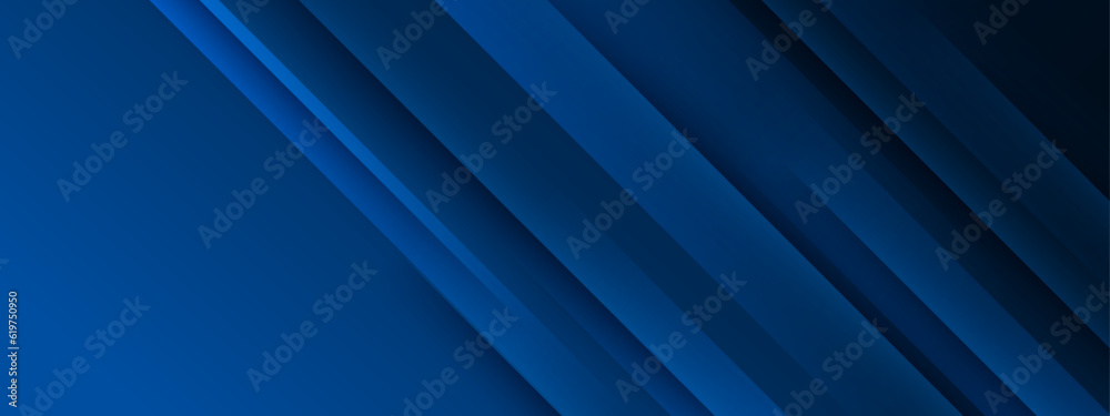 Obraz premium Blue color geomerict pattern on banner with shadow. Abstract color geometric background with copy space.