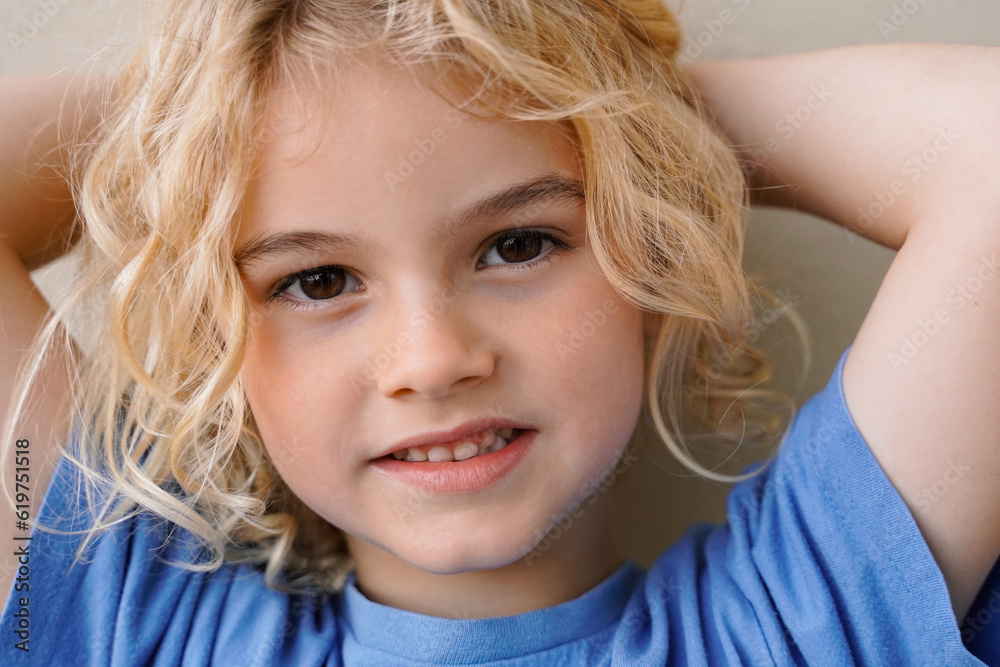 Authentic shot of child kid smiling on camera - Real people portrait Authentic shot of child kid smiling on camera - Real people portrait