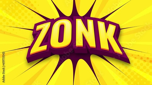 zonk text pop up ,Text Animation, Motion graphics photo