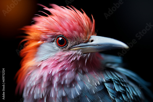 Close-up of a hummingbird's delicate feathers, macro, image should convey agility Wallpaper Generative AI © Катерина Євтехова
