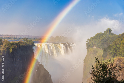 The Victoria Falls, Mosi oa Tunya on Zambezi River to the Border between Zambia and Zimbabwe photo