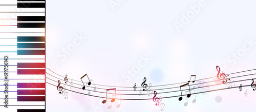 music notes and piano banner photo