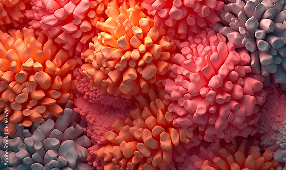 Pastel Coral Abstract Background. Created using generative AI tools