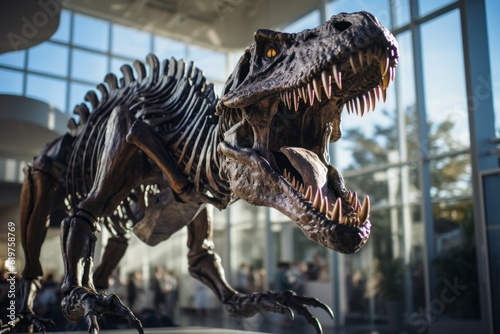 Photo Close-Up of Gorgosaurus, Natural light, Generative AI
