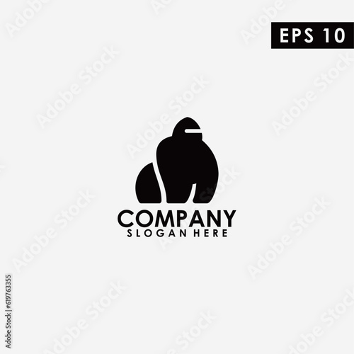 Gorilla Logo Design Vector Template. Modern Design. Flat Logo. Gorilla Icon. Vector Illustration