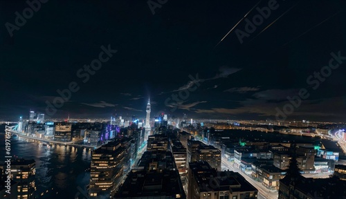 The Captivating Beauty of the Capital City's Illuminated Skyline ai generated