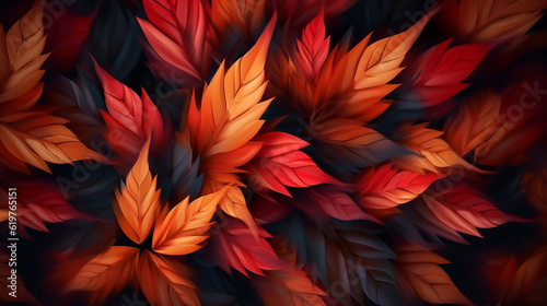 realistic autumn fall leaves. Autum background