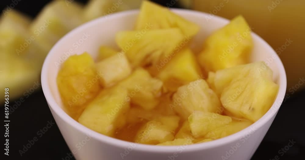 take a pieces of canned ripe yellow pineapple, canned pineapple fruit in sweet syrup, cut into thin pieces take a pieces of canned ripe yellow pineapple, canned pineapple fruit in sweet syrup, cut into thin pieces