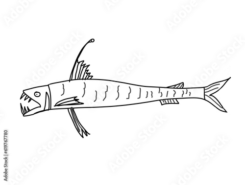 A deep sea creature viperfish in illustration photo