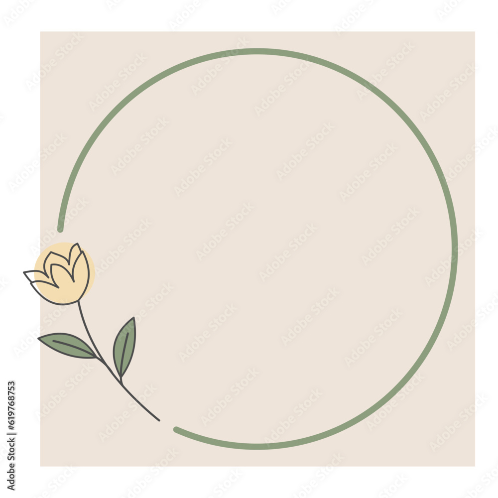 Fototapeta premium Floral Text Box