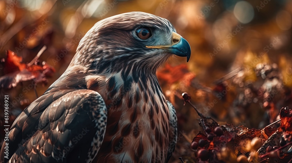 Mesmerizing buzzard. Generative AI Mesmerizing buzzard. Generative AI