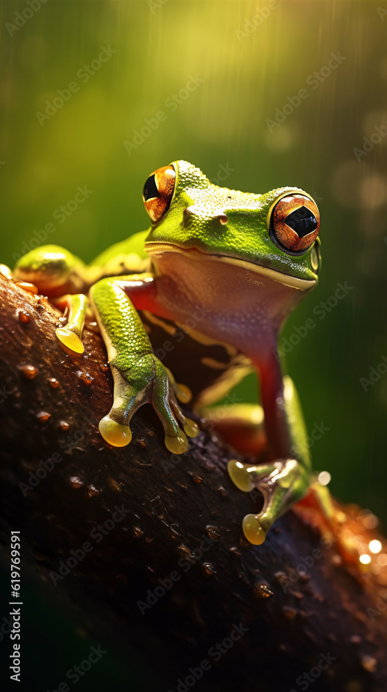 Fototapeta premium colorful rainforest poison dart frog
