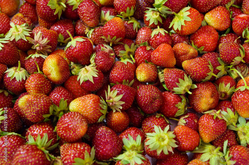 Natural looking fresh red strawberry in package. Natural looking fresh red strawberry in package.