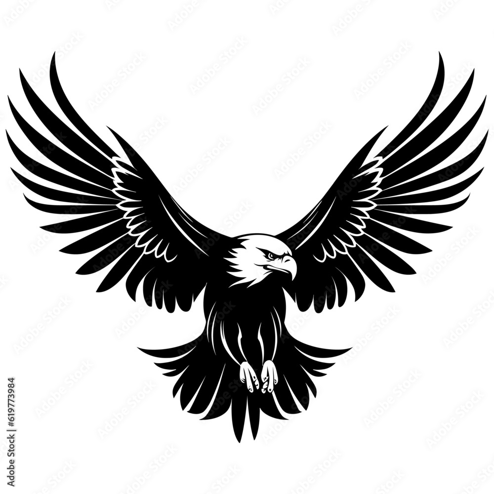 Obraz premium Eagle vector illustration, isolated on white background.