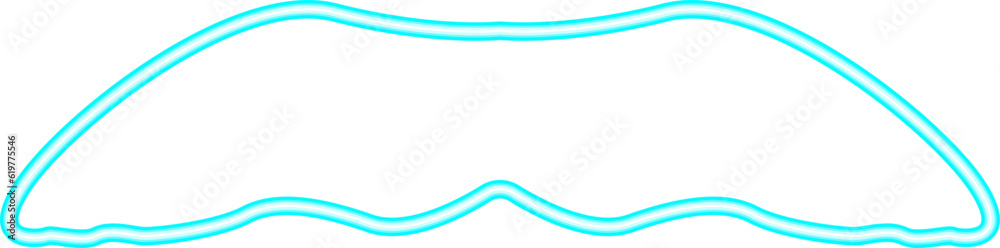 Moustache Neon. Moustache Icon Line Neon. Moustache Neon Signboard Icon. Moustache Neon Icon. Neon Moustache Outline Icon. Vector illustration. Elements for design. Flat design.