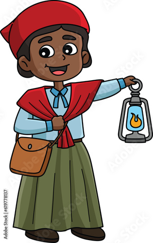 Harriet Tubman Cartoon Colored Clipart  photo