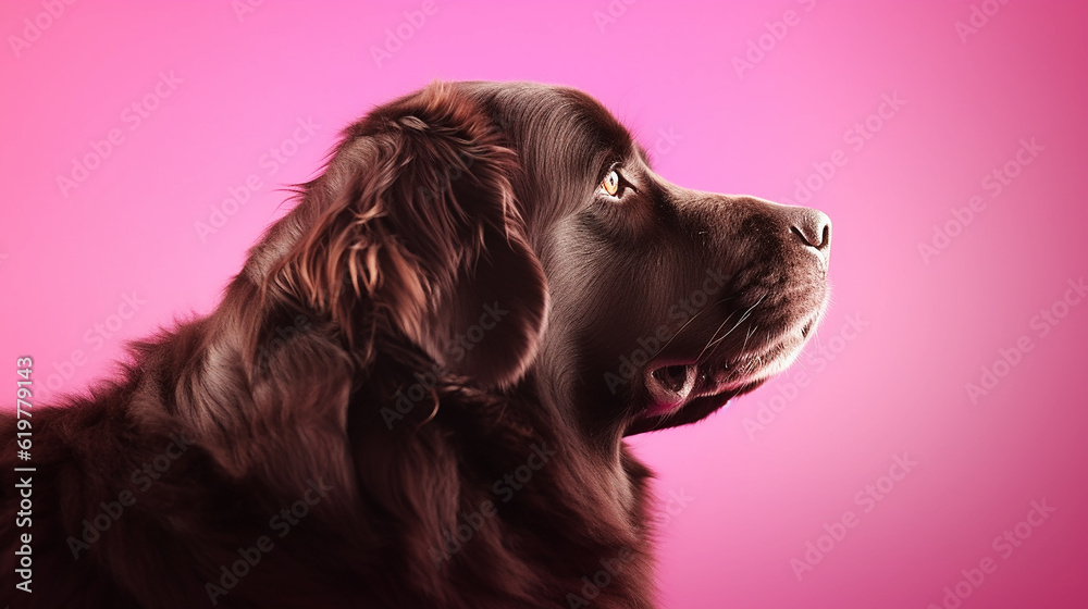 Newfoundland dog black Generative Ai Newfoundland dog black Generative Ai