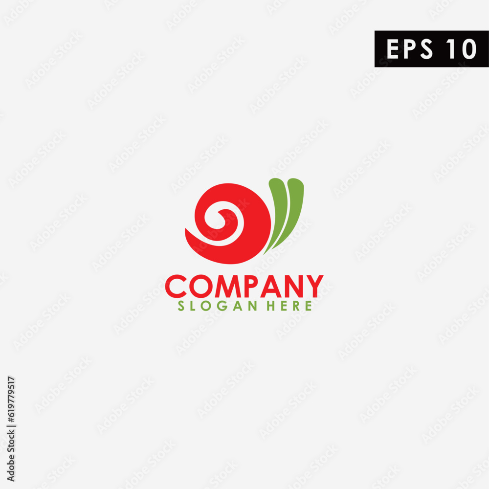 Nature Of Snail Logo Design Vector Template. Modern Design. Snail Icon. Flat Logo. Snail. Vector Illustration