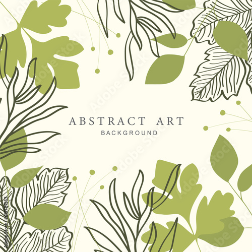 Trendy abstract square art templates. Vector fashion backgrounds.