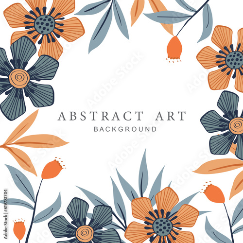 Trendy abstract square art templates. Vector fashion backgrounds.
