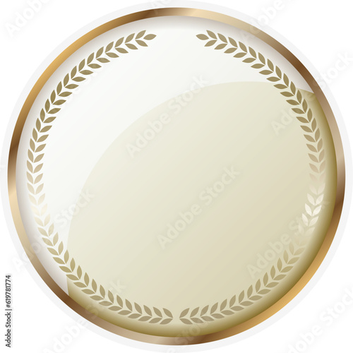 Luxury design round shining medal